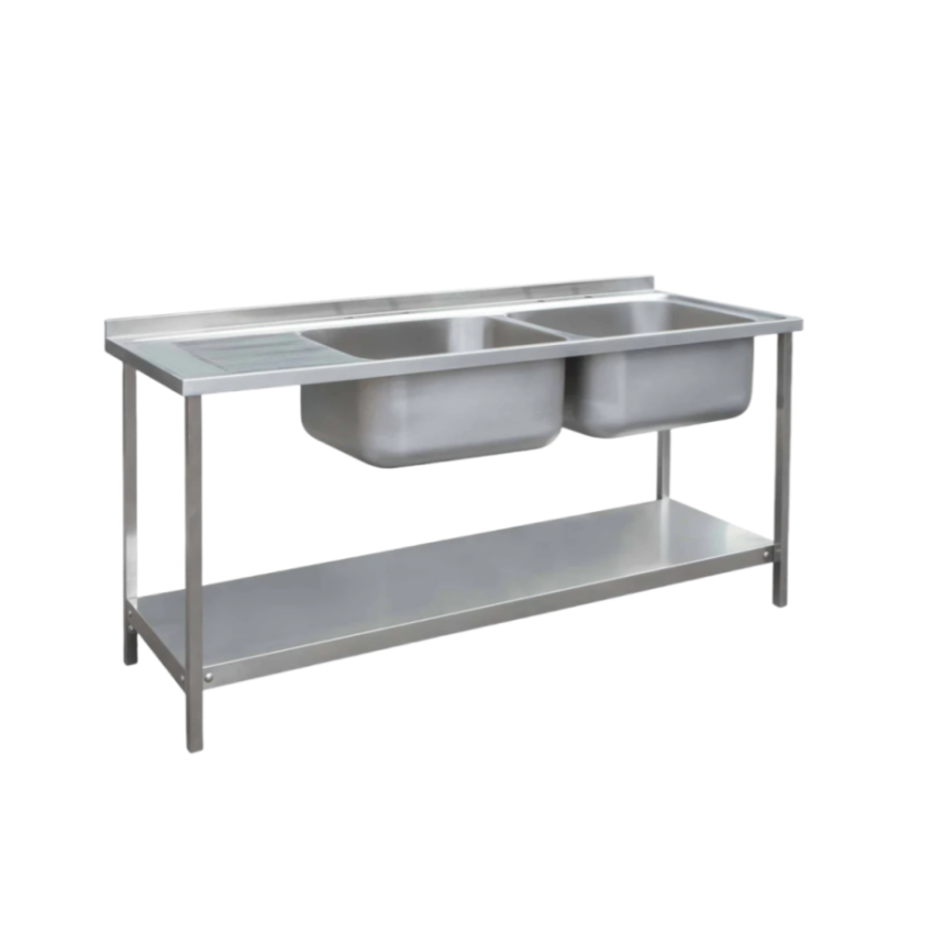 Commercial Kitchen Double Sink - Fregadero de cocina comercial para restaurante,