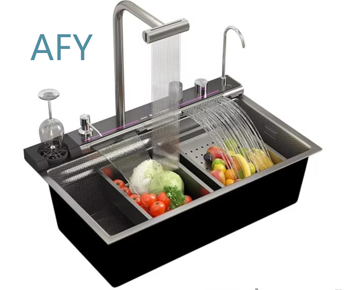Commercial Kitchen Double Sink - Fregadero Doble Cuadrado de Acero Inoxidable
