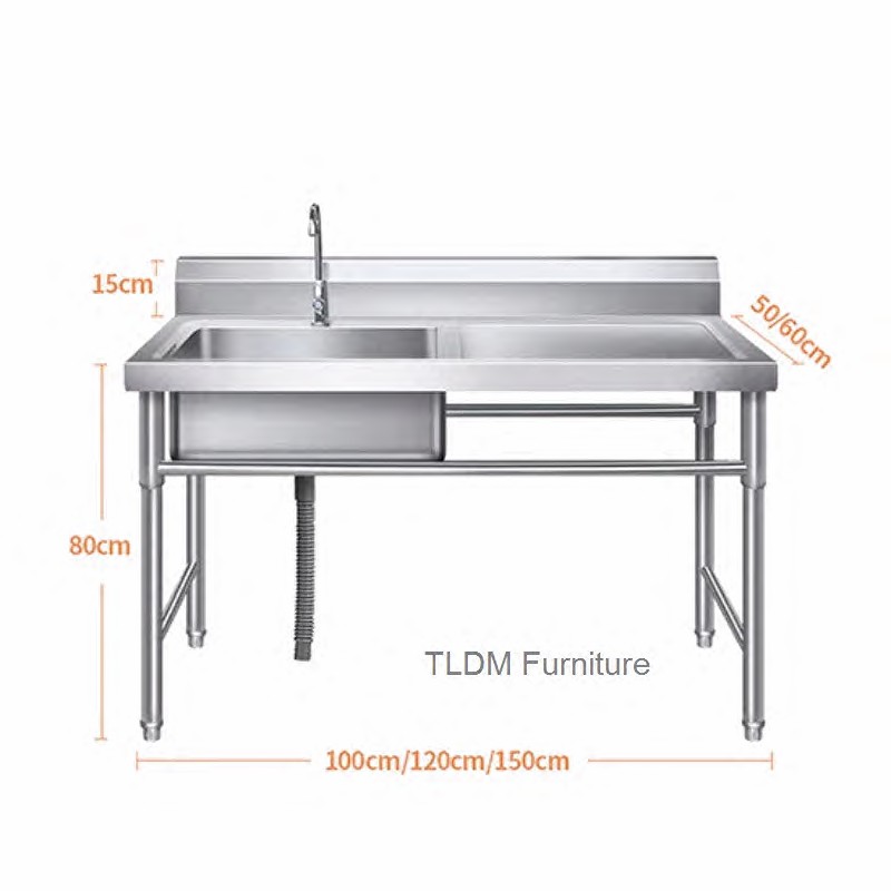 Commercial Kitchen Double Sink - Fregaderos de cocina al aire libre,