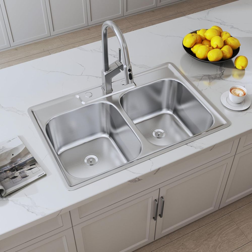 Commercial Kitchen Double Sink - Fregadero Doble de Cocina de Acero