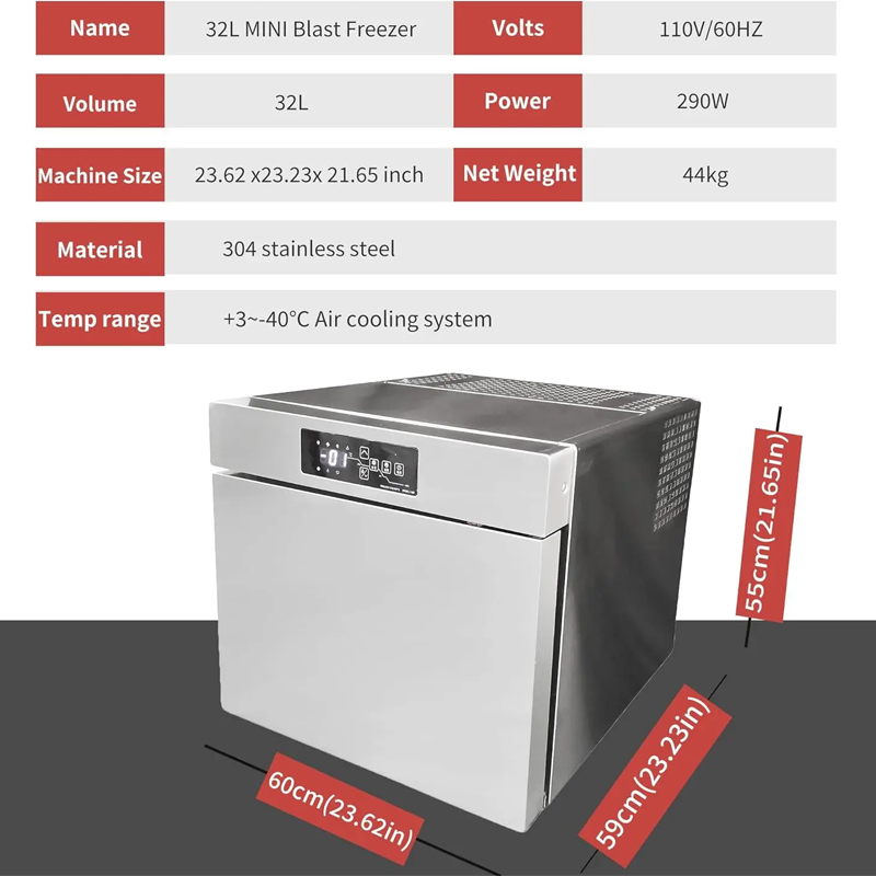 Congelador rápido de mariscos  - Commercial Chest Freezer reseña y precio