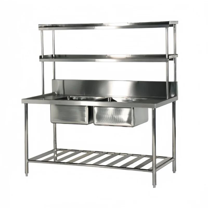 Fregadero Doble Comercial de A - Commercial Kitchen Double Sink reseña y precio