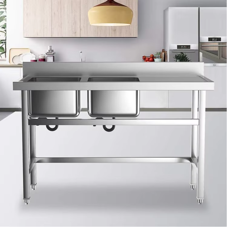 Equipo de Cocina Comercial par - Commercial Kitchen Double Sink reseña y precio