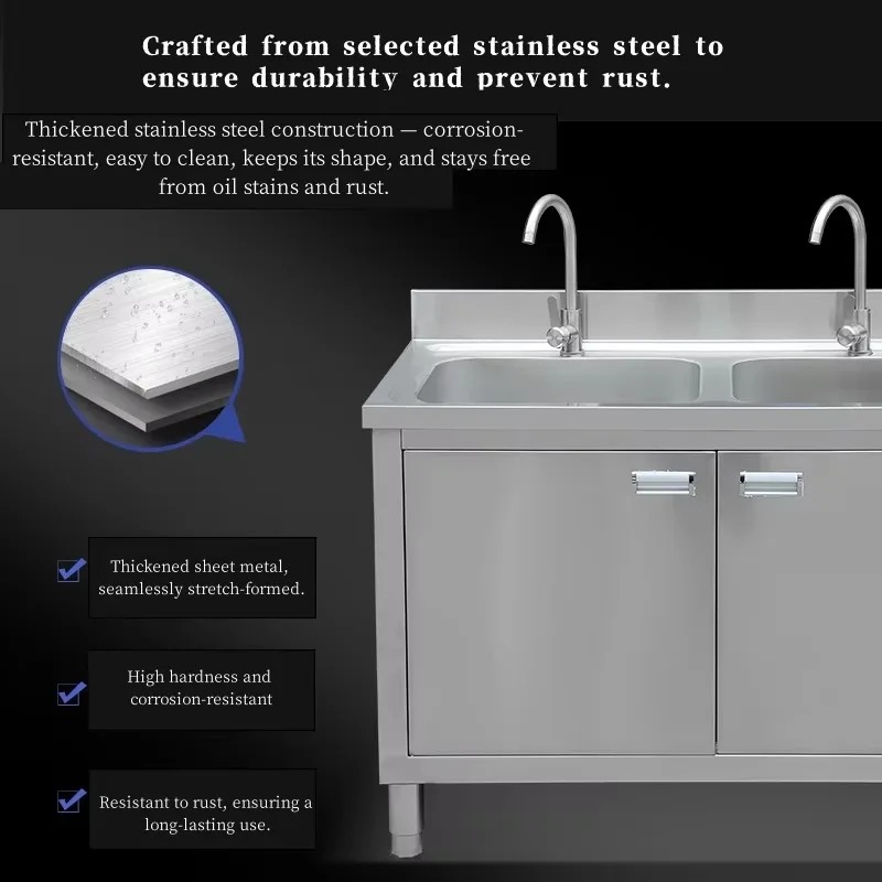Fregadero Comercial de Acero I - Commercial Kitchen Double Sink reseña y precio