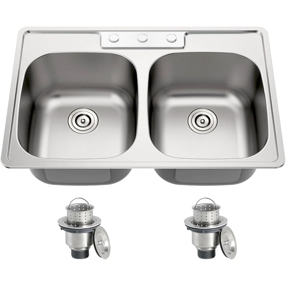 Fregadero Doble de Cocina de A - Commercial Kitchen Double Sink reseña y precio