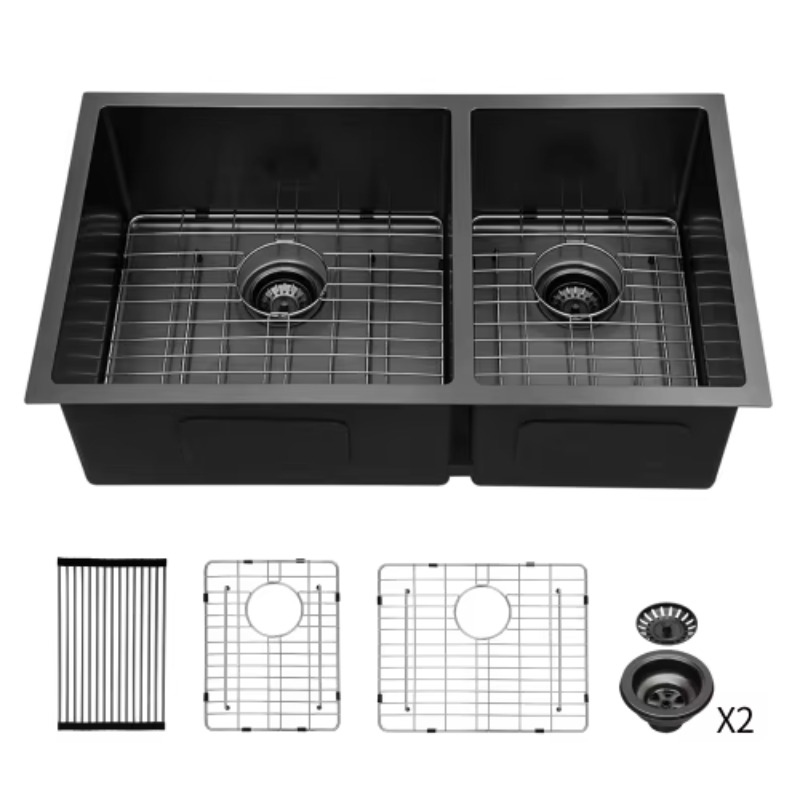 Fregadero Doble Grande Moderno - Commercial Kitchen Double Sink reseña y precio